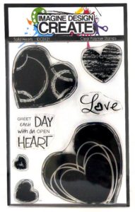 Solid Hearts A6 clear polymer stamps